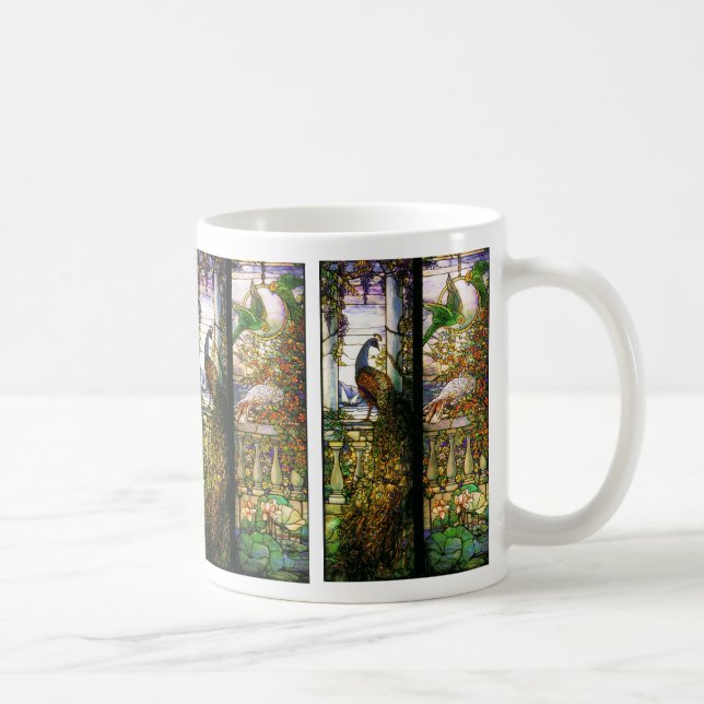 Tasse de nature en verre souillé de Tiffany (Droite)