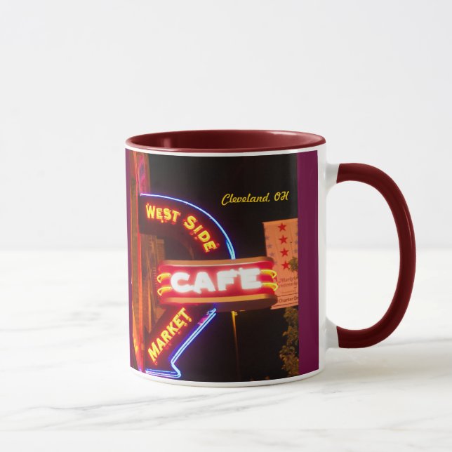 Tasse de néon de signe de café du marché (Droite)