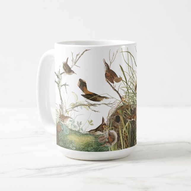 Tasse de nids d'animaux de faune d'oiseaux de (Devant gauche)