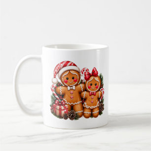Tasse de Noël au couple de pain d'épice mignon