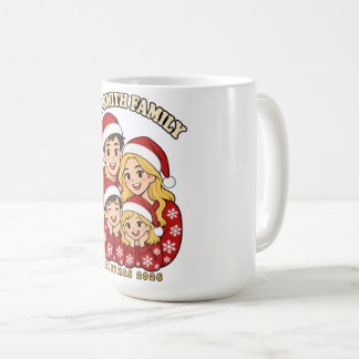 Tasse de Noël au nom de famille personnalisé