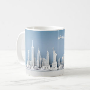 Tasse de Noël avec le Père Noël au-dessus de New Y
