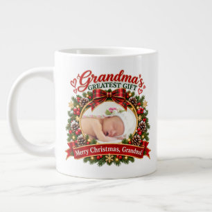 Tasse de Noël avec photo de grand-mère