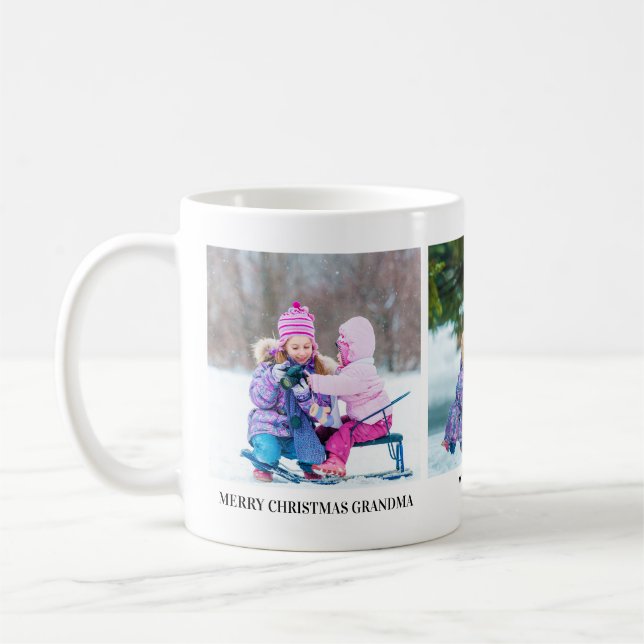 Tasse de Noël avec trois photos en cadeau pour gra (Gauche)