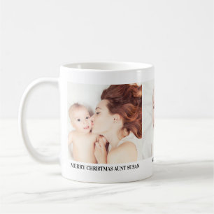Tasse de Noël avec trois photos pour tantes