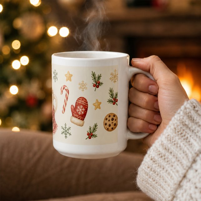 Tasse de Noël Chocolat Chaud Mitaines Canne à Bonb (Créateur téléchargé)