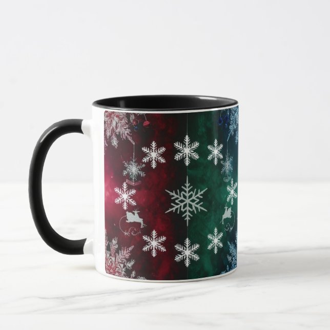Tasse de Noël Combo Silhouettes de Flocon de Neige (Gauche)