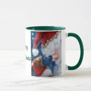Tasse de Noël d'animaux d'amours de Père Noël