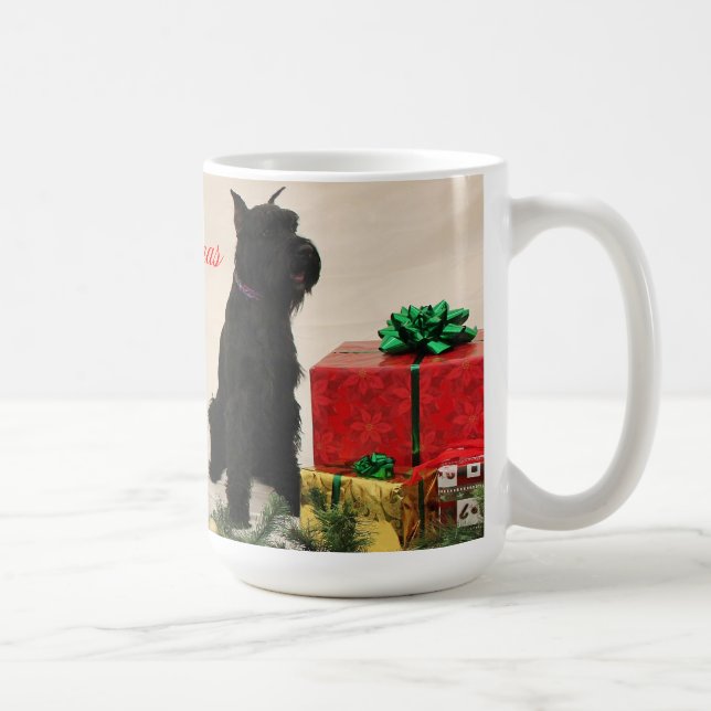 Tasse de Noël de 3 Schnauzers (Droite)