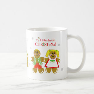 Tasse de Noël de bonhomme en pain d'épice et de