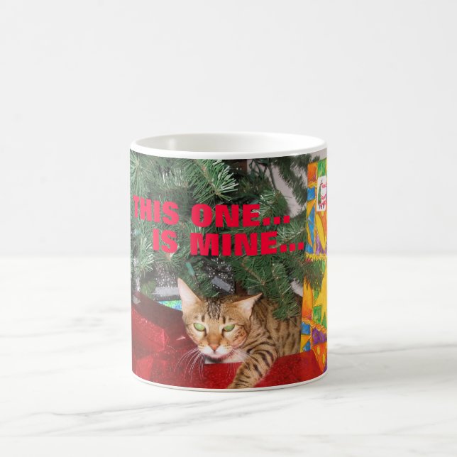 TASSE DE NOËL DE CAT DU BENGALE (Centre)