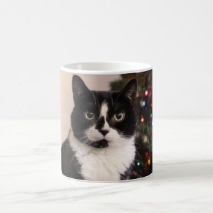 Tasse de Noël de chat de smoking