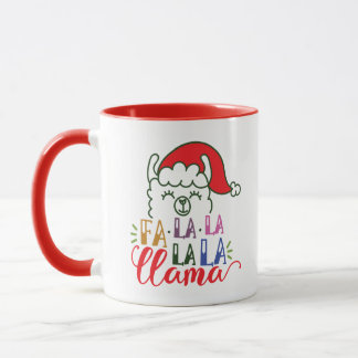 Tasse de Noël de lama de La de La de fa