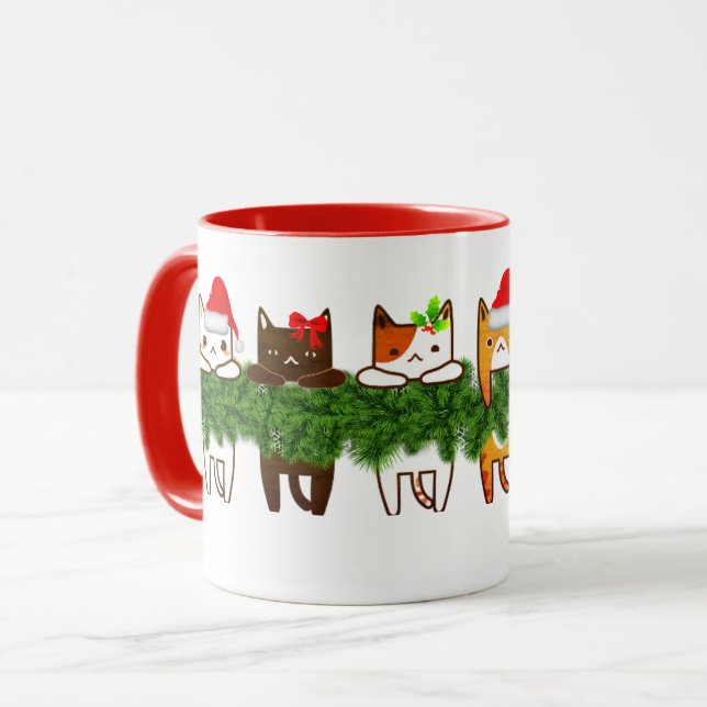 Tasse de Noël de Meowy (Devant gauche)