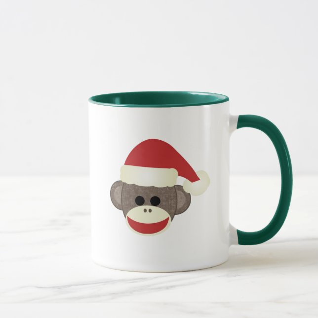 Tasse de Noël de singe de chaussette de Père Noël (Droite)