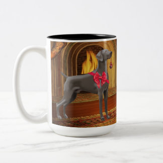 Tasse de Noël de Weimaraner