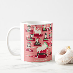 Tasse de Noël de yoga de l'atelier de Père Noël
