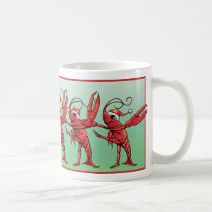 Tasse de Noël d'écrevisses de danse