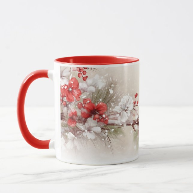 Tasse de Noël Fantaisiste Cardinal (Gauche)