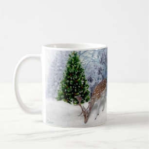 Tasse de Noël Forêt Paisible avec Cerfs