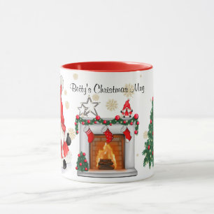 Tasse de Noël - Gnome & sapin de Noël. Modifiable