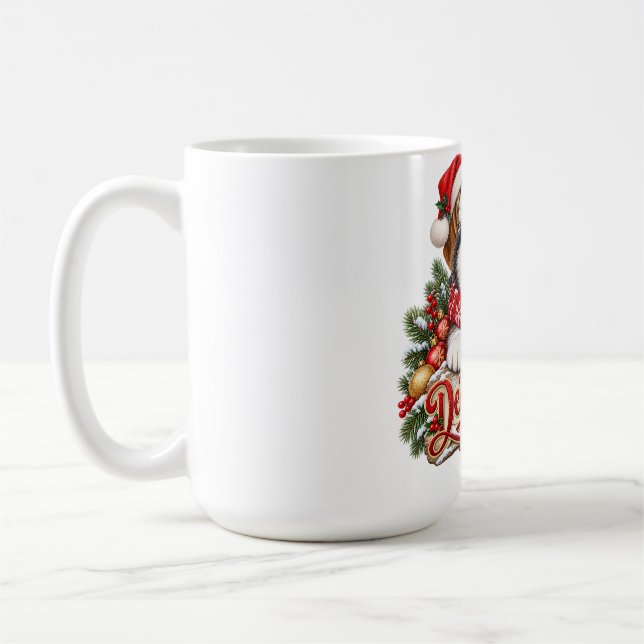 Tasse de Noël Husky Deck the Paws (Gauche)