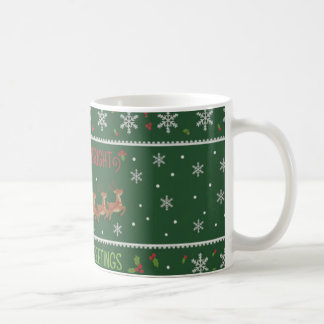 Tasse de Noël "Joyeux & Lumineux" traîneau du Père