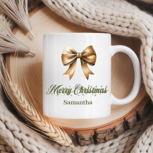 Tasse de Noël nordique minimaliste avec nom person