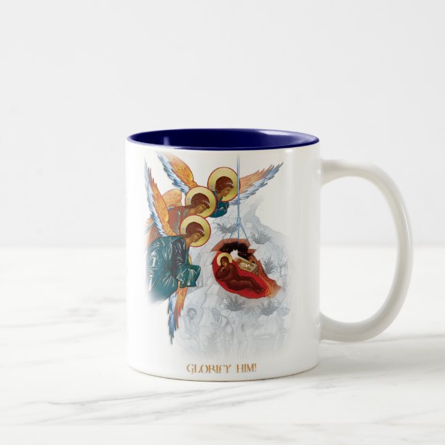 Tasse de Noël - paix sur le cadeau orthodoxe de la (Droit)