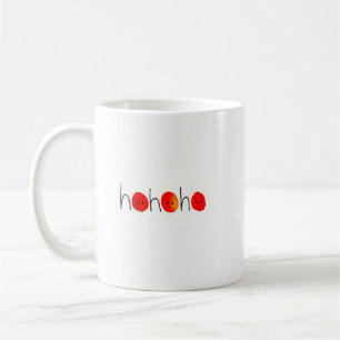 Tasse de Noël peinte à la main Fun Ho Ho Ho Rouge