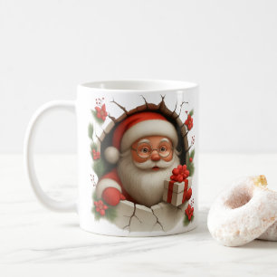 Tasse de Noël percée du Père Noël