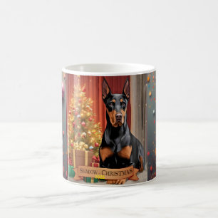 Tasse de Noël personnalisée Doberman Pinscher – Cu