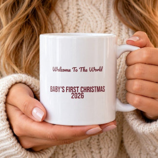 Tasse de Noël pour bébé "Bienvenue dans le monde,