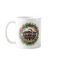 Tasse de Noël Rottweilers Chiot Adorable
