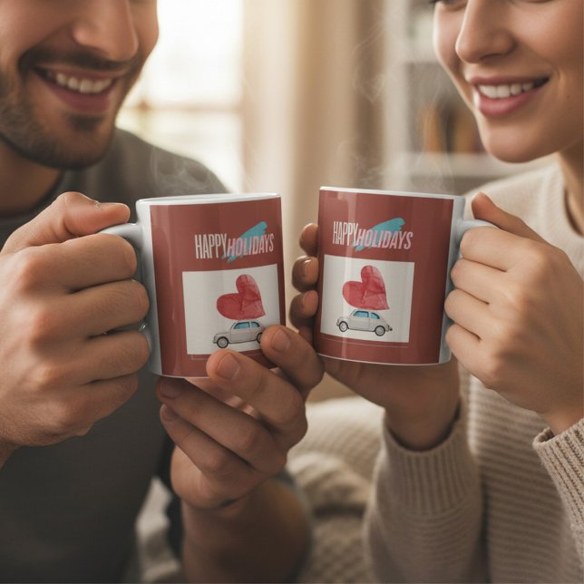 Tasse de Noël rouge unique pour les fêtes (Créateur téléchargé)