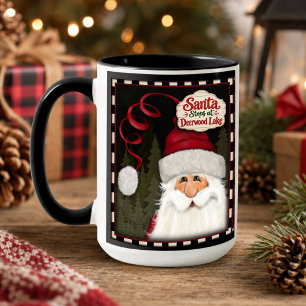 Tasse de Noël Santa s'arrête au lac Deerwood