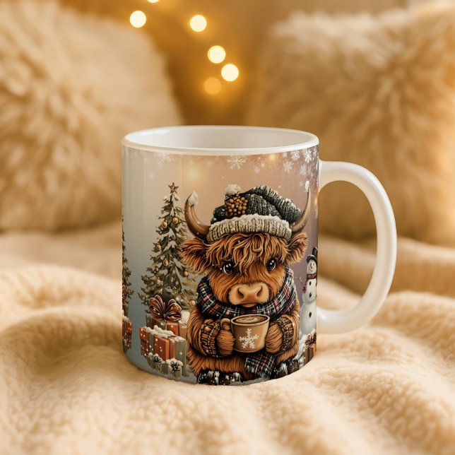 Tasse de Noël Vache des Highlands (Créateur téléchargé)