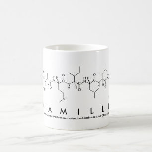 Tasse de nom de peptide de Camille