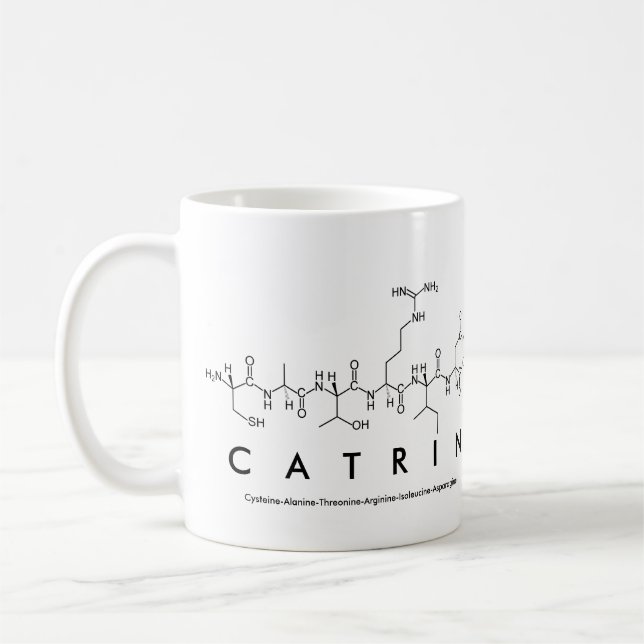 Tasse de nom de peptide de Catrin (Gauche)