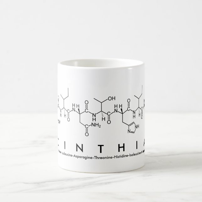 Tasse de nom de peptide de Cinthia (Centre)