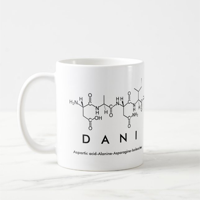 Tasse de nom de peptide de Dani (Gauche)