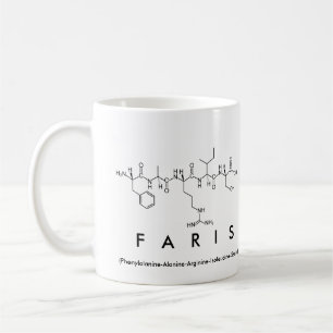 Tasse de nom de peptide de Faris