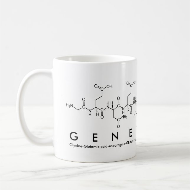 Tasse de nom de peptide de généticien (Gauche)