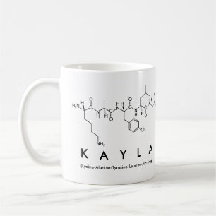 Tasse de nom de peptide de Kayla