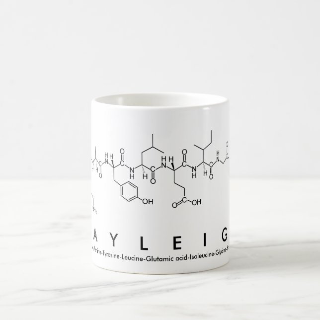 Tasse de nom de peptide de Kayleigh (Centre)