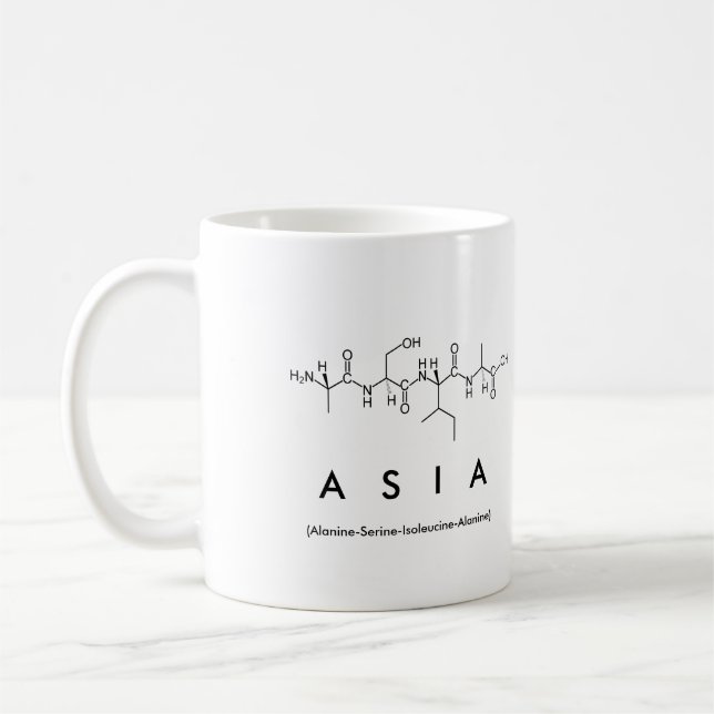 Tasse de nom de peptide de l'Asie (Gauche)