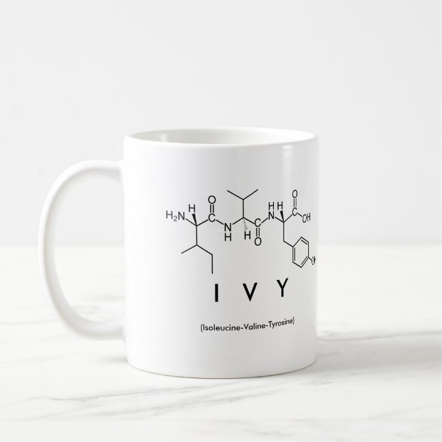 Tasse de nom de peptide de lierre (Gauche)
