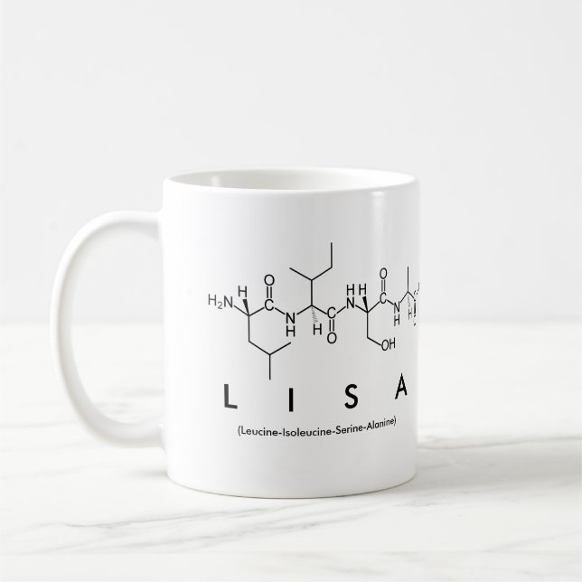 Tasse de nom de peptide de Lisa (Gauche)