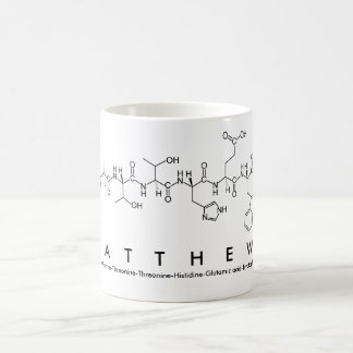 Tasse de nom de peptide de Matthew