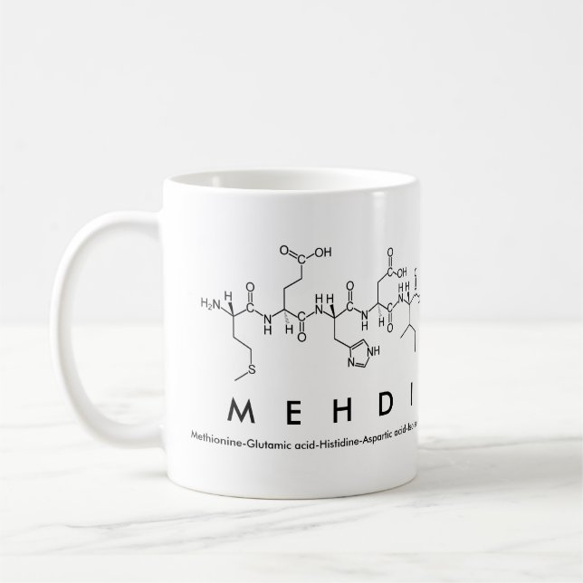 Tasse de nom de peptide de Mehdi (Gauche)